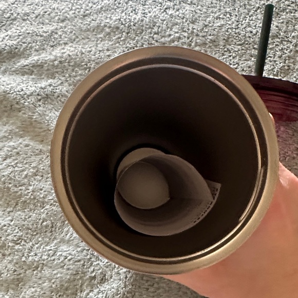 Starbucks Pink Floral stainless steel 24oz Tumbler with Maroon Accents - Picture 5 of 6